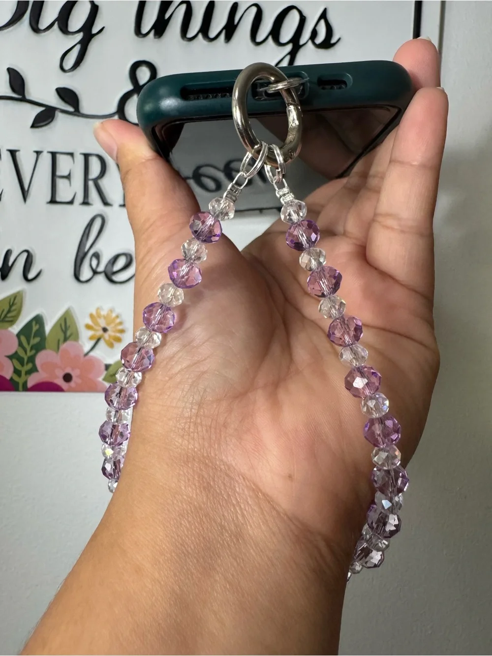 Bling Bling Crystal and Purple Phone/Key/Bag Chain #P1067